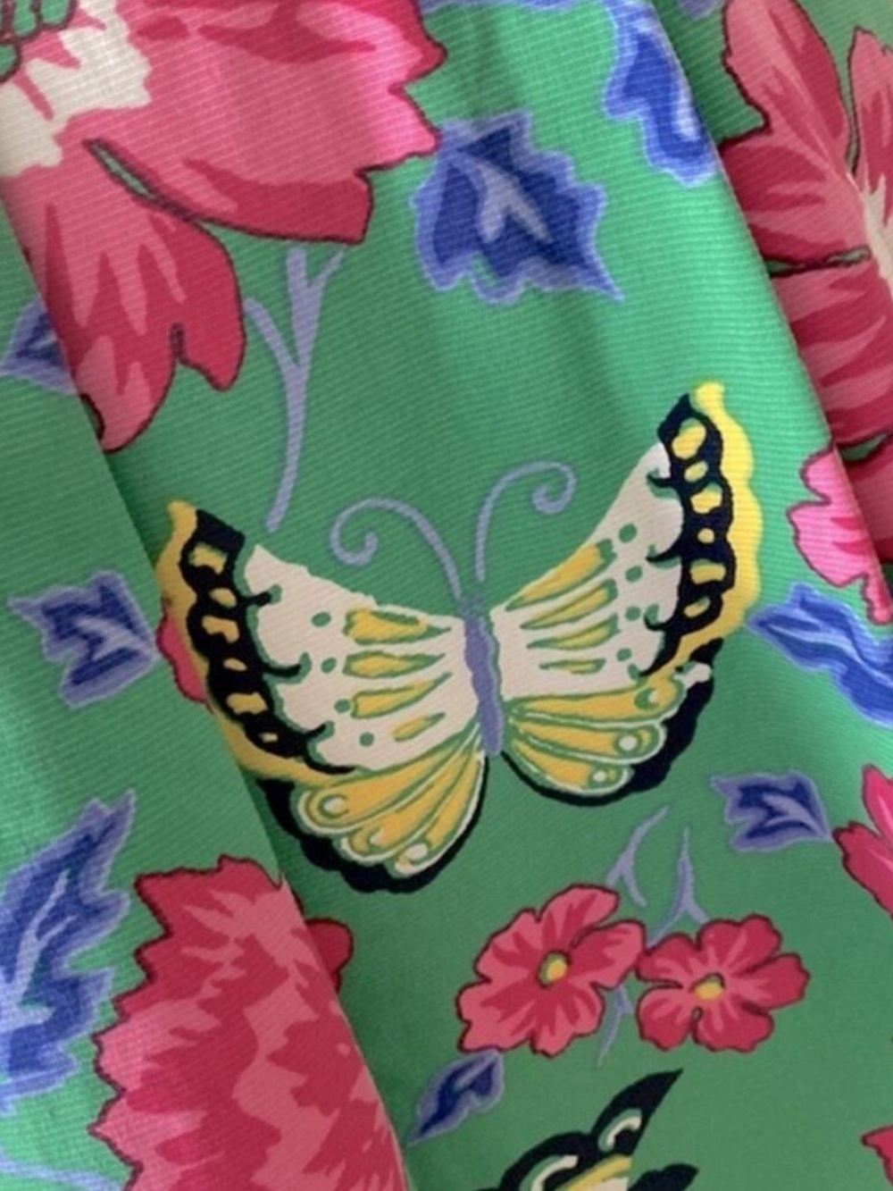 Talbots Dress 12 One Shoulder Large Retro Butterfly Semi Formal Cocktail Classic - Picture 7 of 15